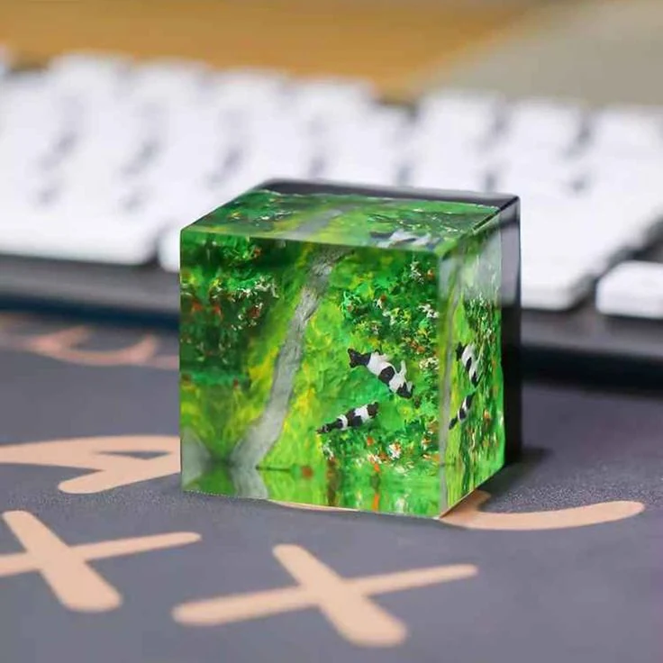 風景・建築モチーフブロックの多層・封入・レンチキュラー対応アクリルブロックOEM製作例