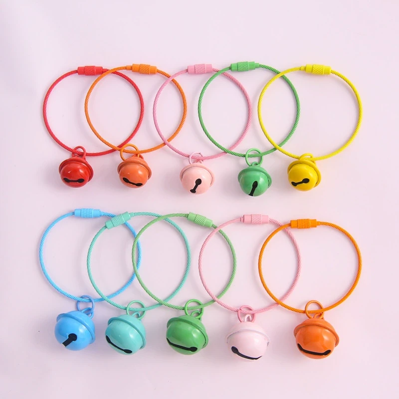 アクリルキーホルダー用金具・ストラップ・付属パーツのOEM対応写真(bell wire loop ring)