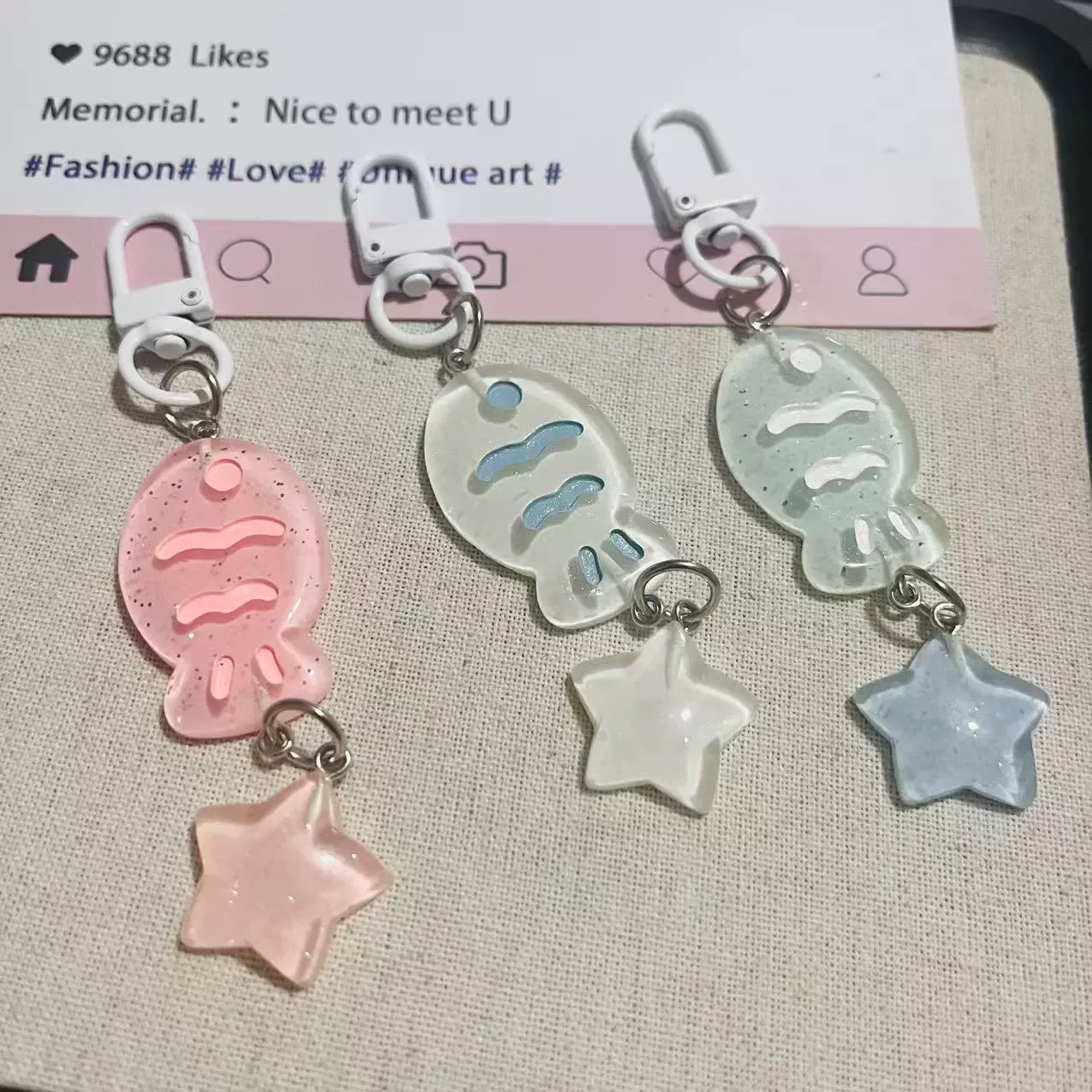 アクリルキーホルダー用金具・ストラップ・付属パーツのOEM対応写真(fashion charm chain set)