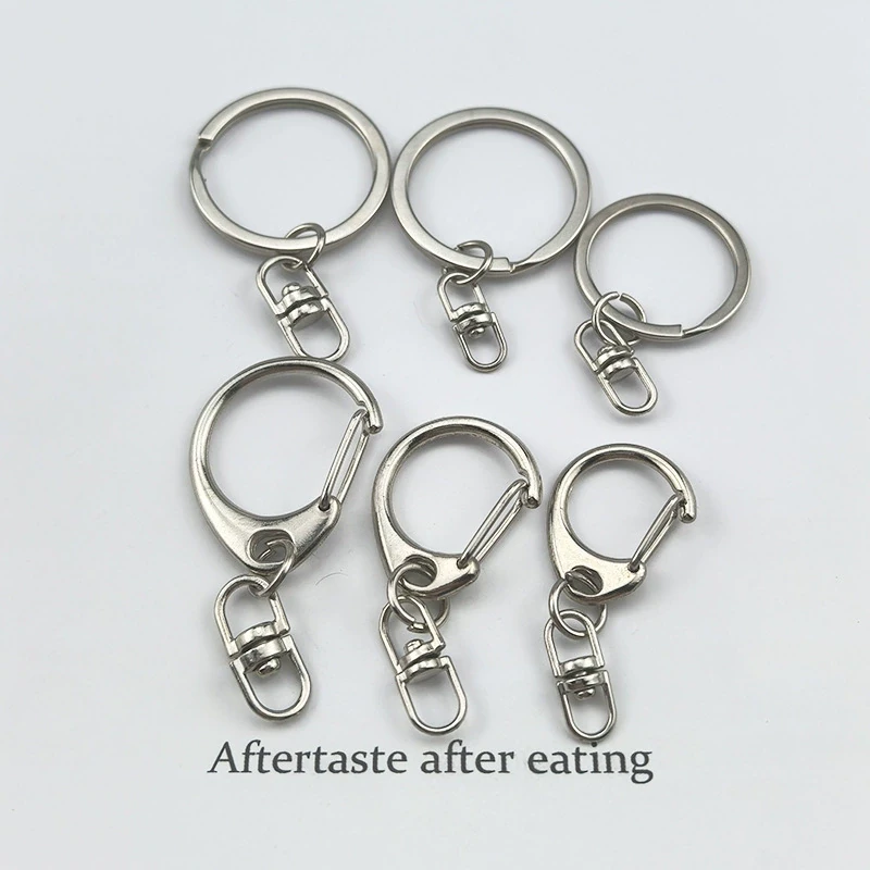 アクリルキーホルダー用金具・ストラップ・付属パーツのOEM対応写真(silver keyring lobster clasp set)
