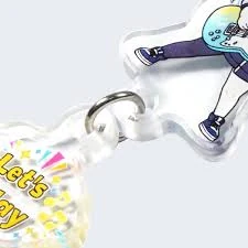 多層・複数パーツアクキーの液体封入・可動・NFC対応アクリルキーホルダーOEM製作例