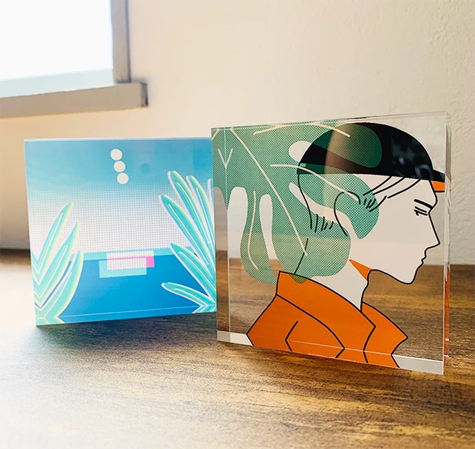 日本向けNFC内蔵アクリルグッズOEMに対応するアクリルグッズOEM制作の製作イメージ。アクリルグッズOEMの仕様確認・量産相談向け。
